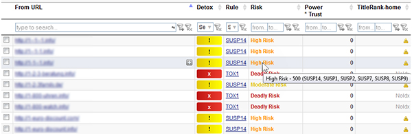 linkdetox est un outils estimant la qualite des liens